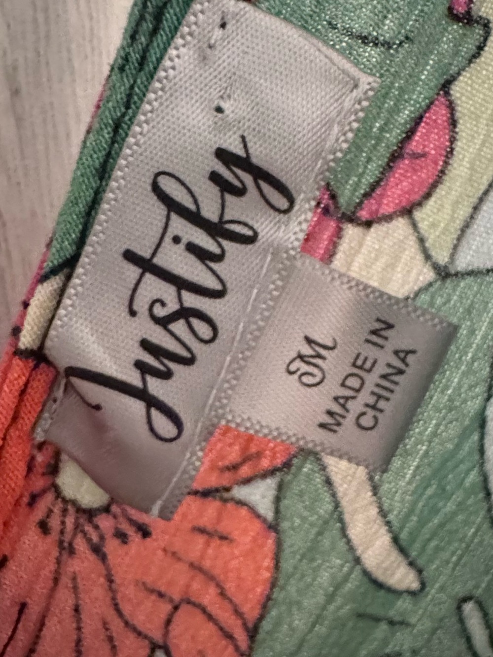 Justify Floral V-Neck Maxi Dress in Green, Orange & Pink - Picture 3 of 6